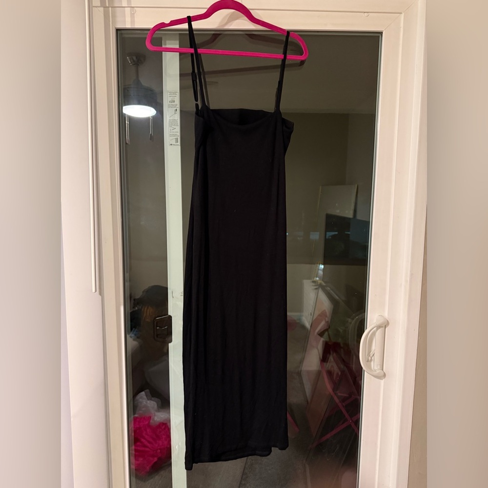 Black Spaghetti Strap Maxi Dress